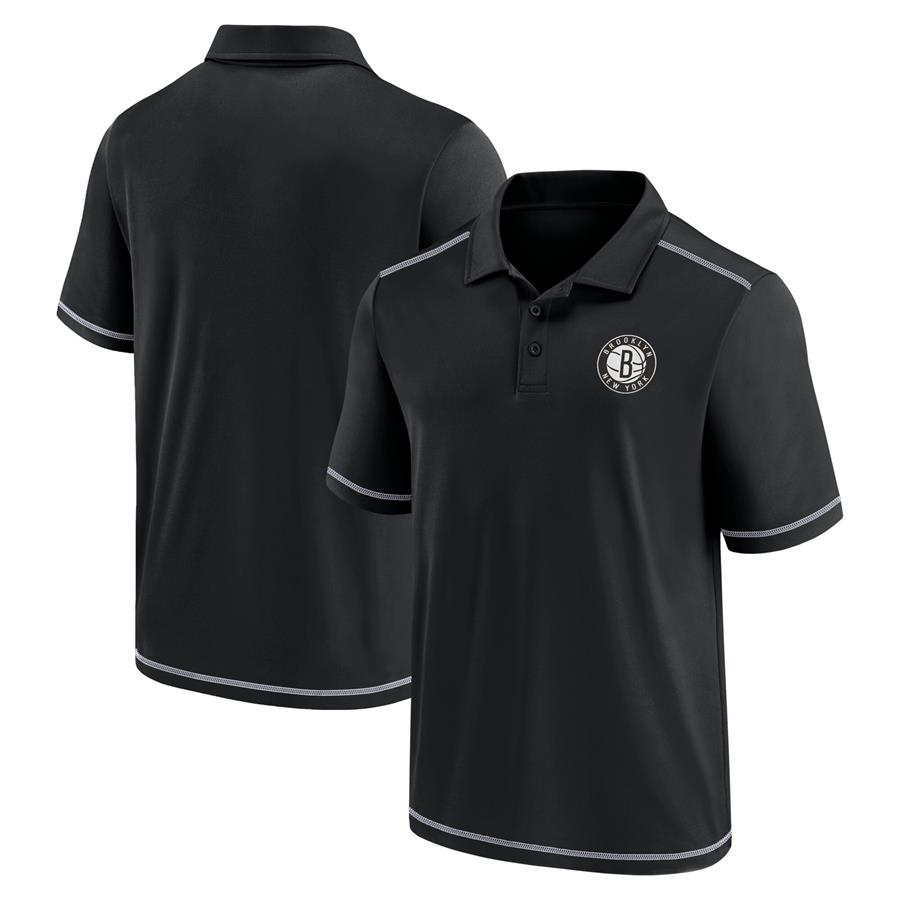 Brooklyn Nets Fanatics Branded Primary Logo Polo - Black