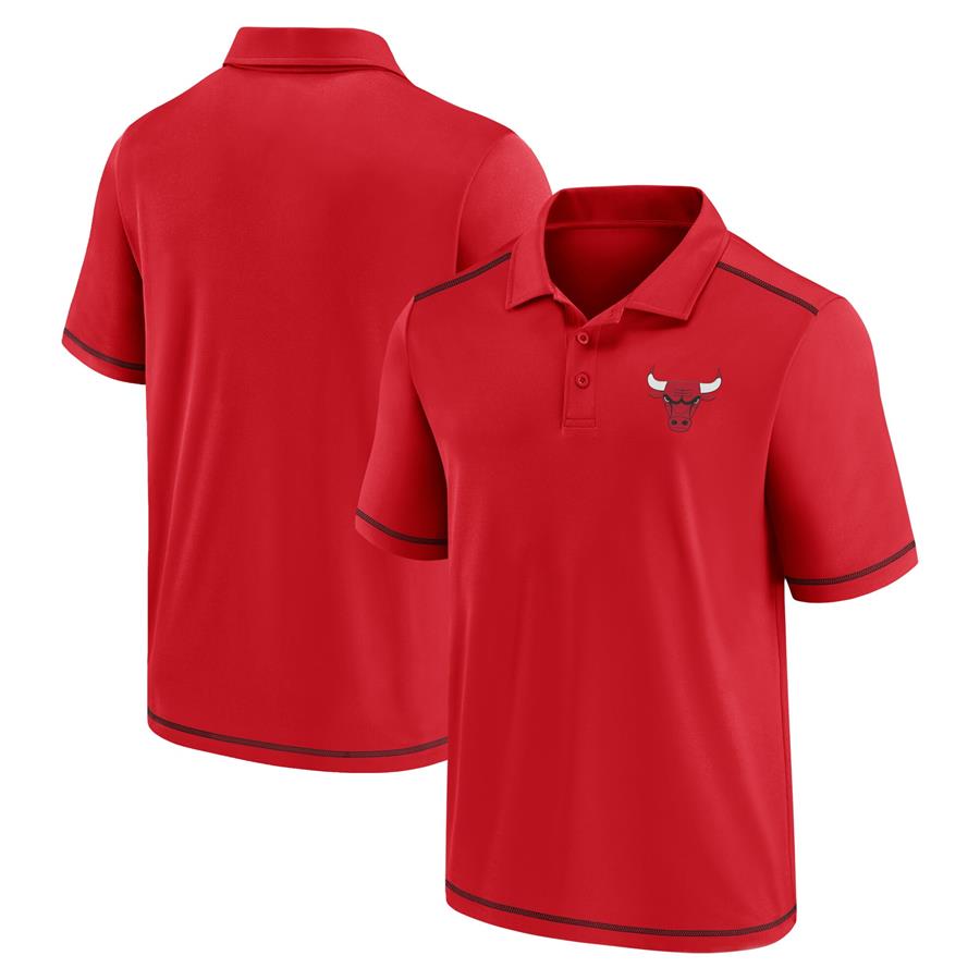 Chicago Bulls Fanatics Branded Primary Logo Polo - Red