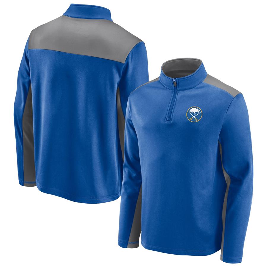 Buffalo Sabres Fanatics Branded Team Primary Logo Quarter-Zip Jacket - Royal