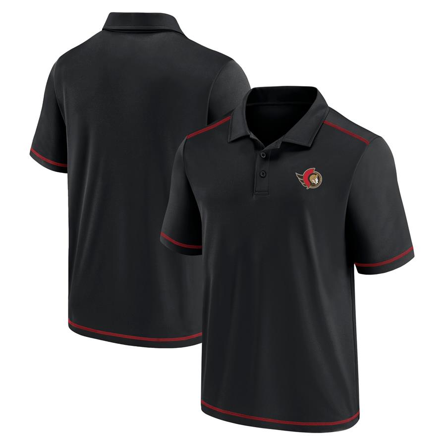 Ottawa Senators Fanatics Branded Primary Logo Polo - Black
