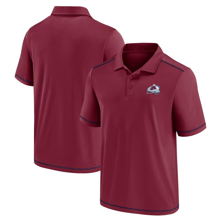 Colorado Avalanche Fanatics Branded Primary Logo Polo - Burgundy
