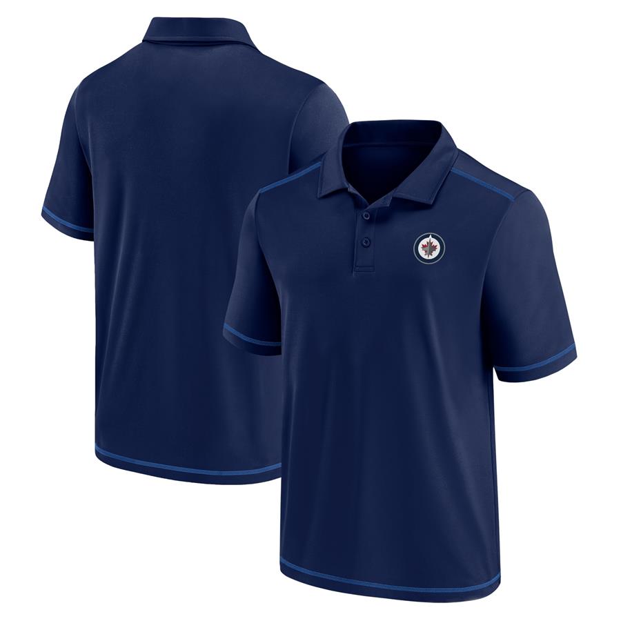 Winnipeg Jets Fanatics Branded Primary Logo Polo - Navy