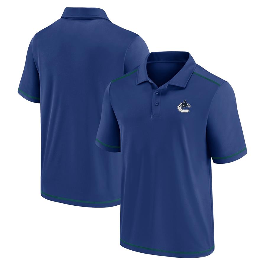 Vancouver Canucks Fanatics Branded Primary Logo Polo - Blue