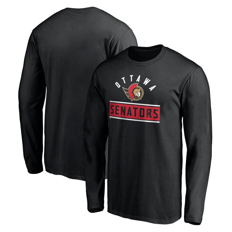 Ottawa Senators Fanatics Branded Team Arc Knockout Long Sleeve T-Shirt - Black