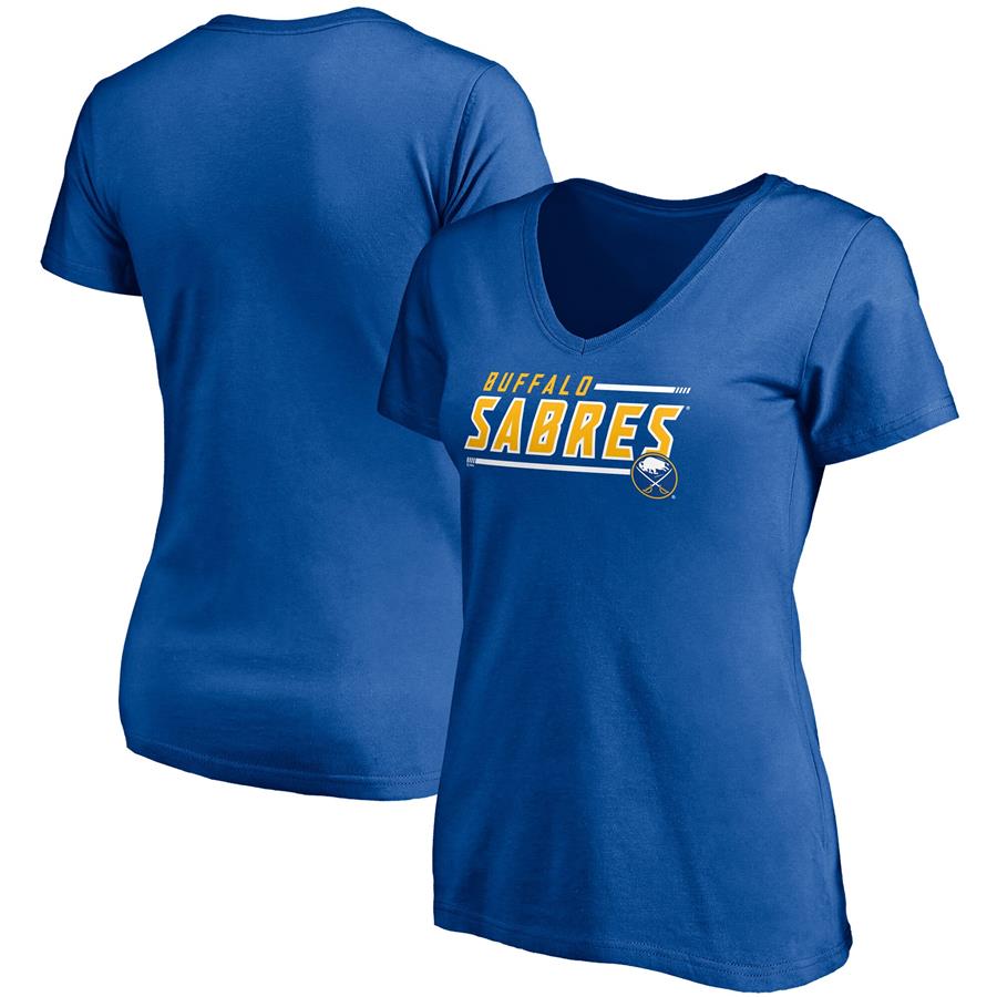 Buffalo Sabres Fanatics Branded Women's Mascot In Bounds V-Neck T-Shirt - Royal