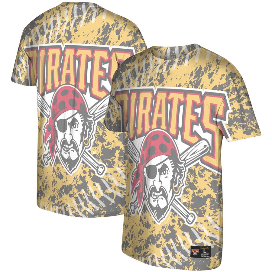 Pittsburgh Pirates Mitchell & Ness Historic Logo Jumbotron T-Shirt - Gold