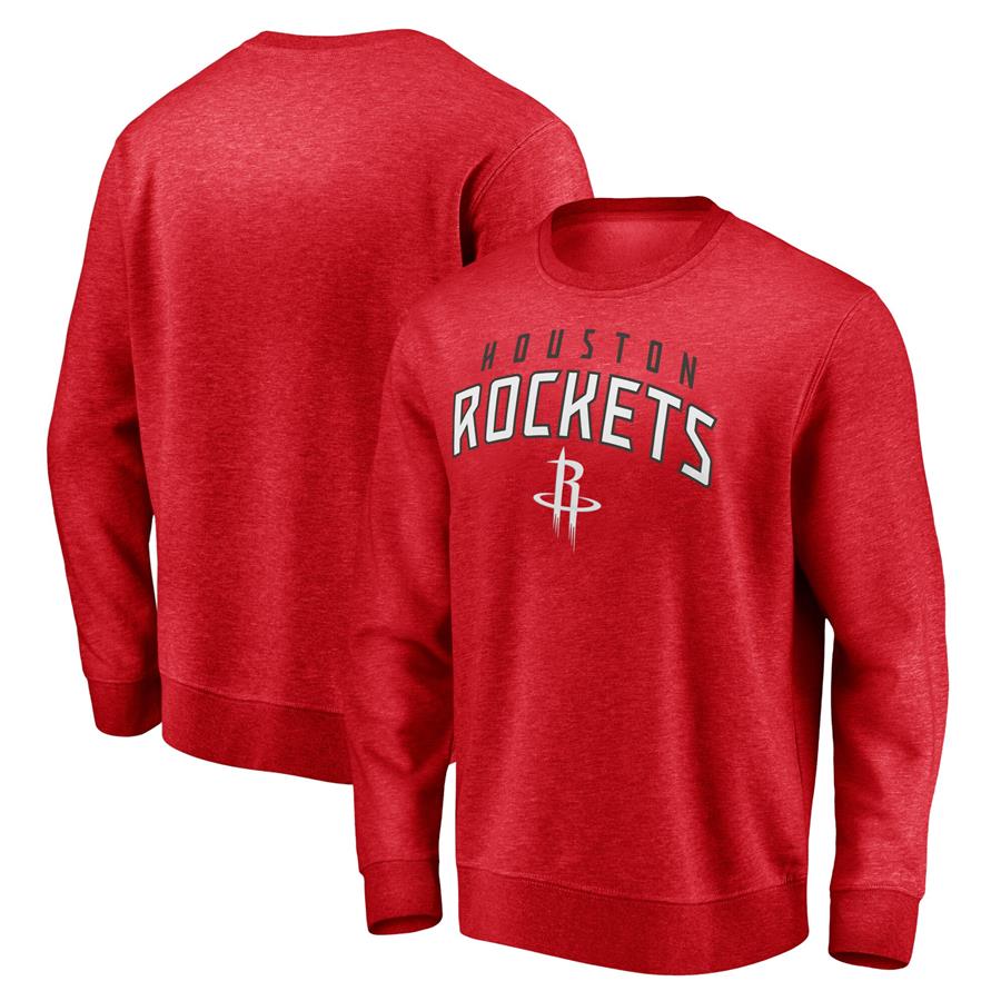Houston Rockets Fanatics Branded Game Time Arch Pullover Sweatshirt - Red
