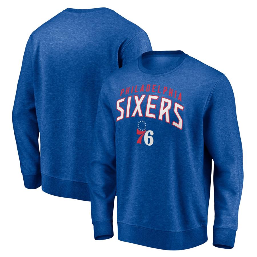 Philadelphia 76ers Fanatics Branded Game Time Arch Pullover Sweatshirt - Royal