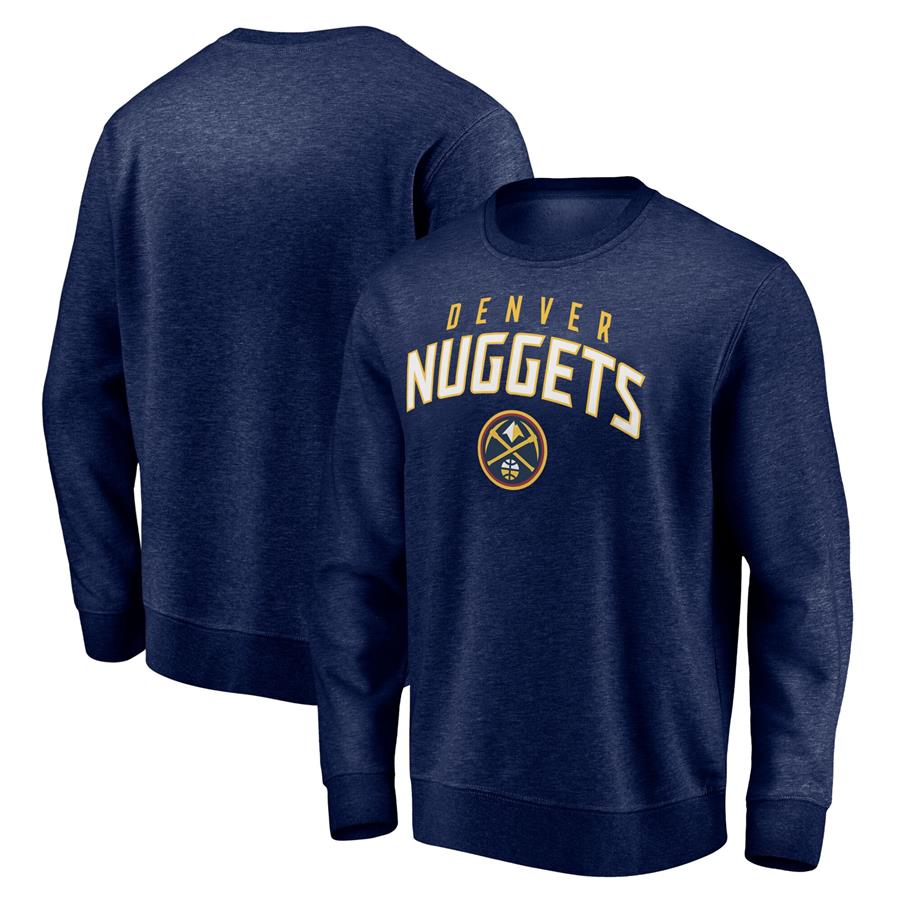 Denver Nuggets Fanatics Branded Game Time Arch Pullover Sweatshirt - Navy