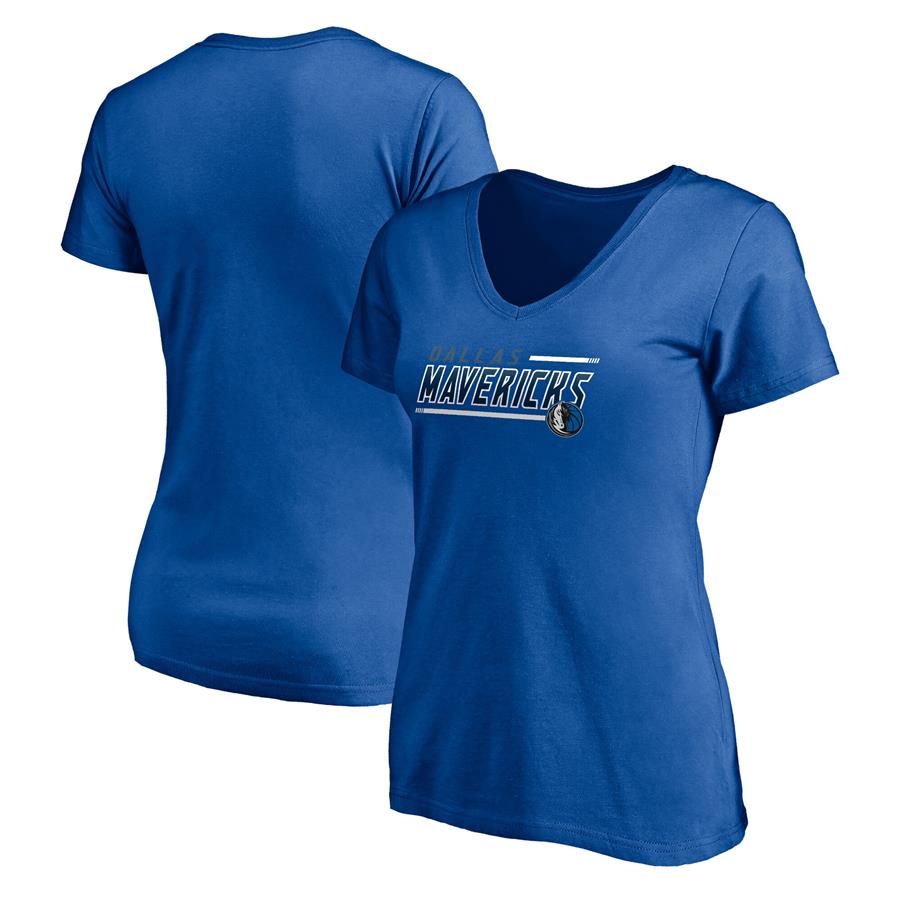 Dallas Mavericks Fanatics Branded Women's Mascot In Bounds V-Neck T-Shirt - Blue