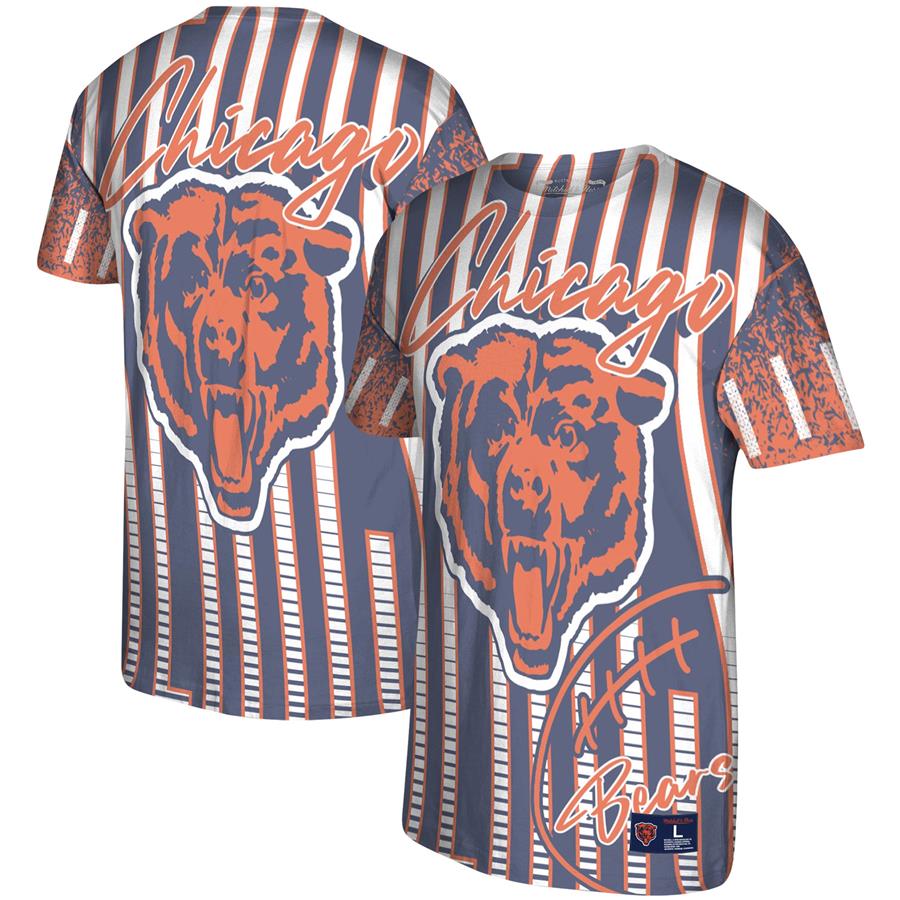 Chicago Bears Mitchell & Ness Jumbotron Historic Logo T-Shirt - Navy