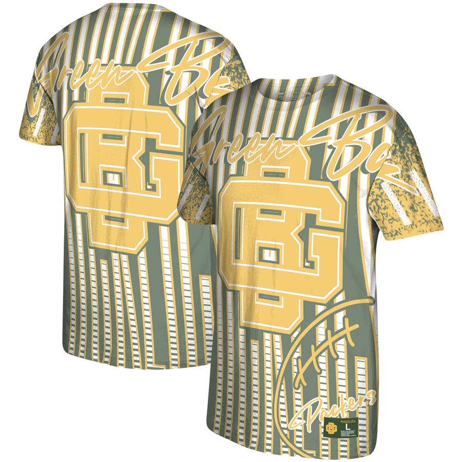 Green Bay Packers Mitchell & Ness Jumbotron Historic Logo T-Shirt - Green
