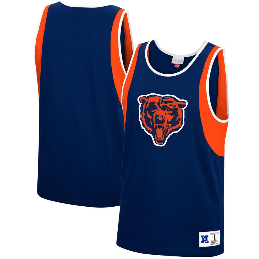 Chicago Bears Mitchell & Ness Matchup Tank Top - Navy