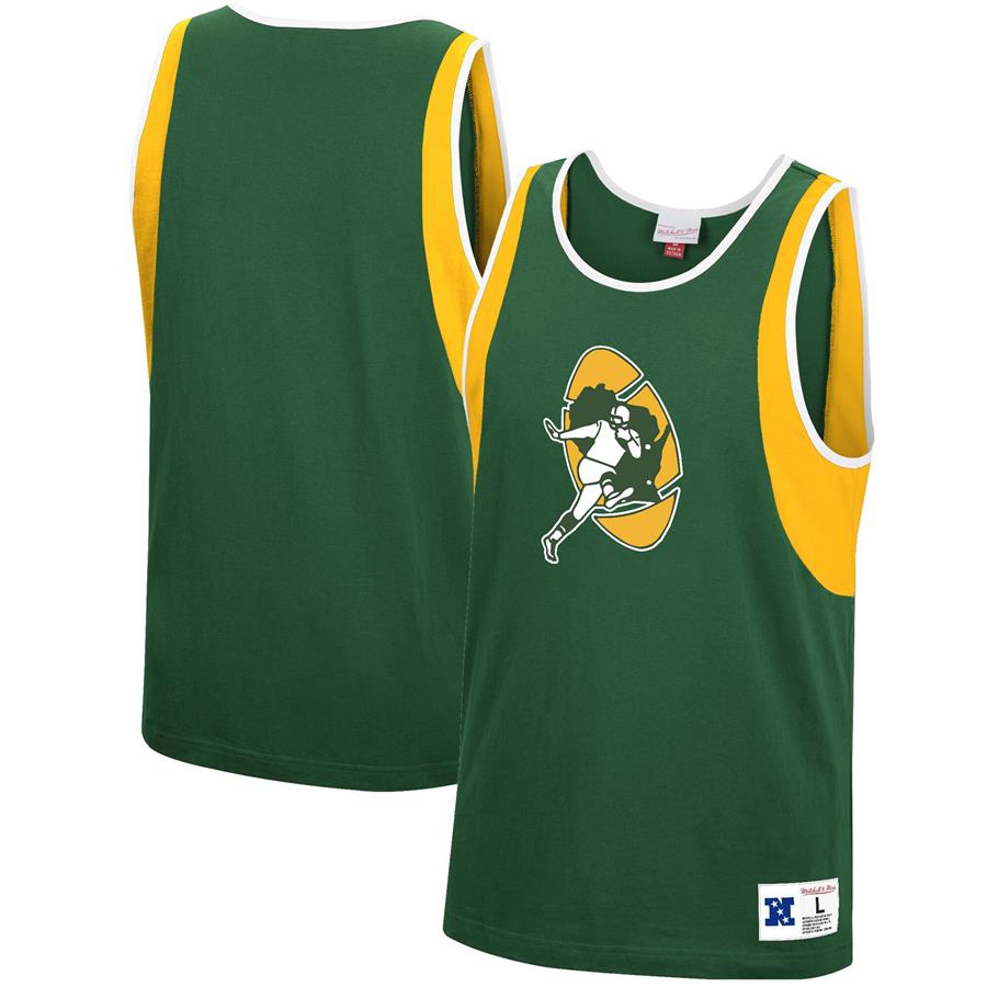 Green Bay Packers Mitchell & Ness Matchup Historic Logo Tank Top - Green