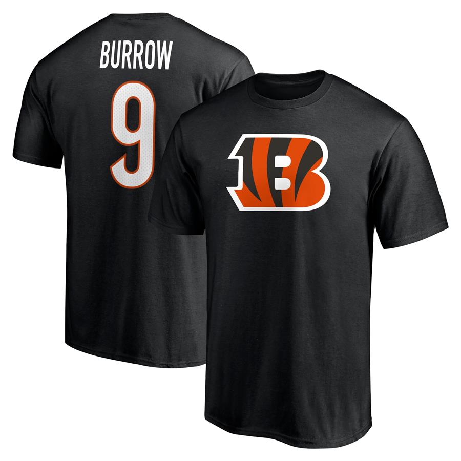 Joe Burrow Cincinnati Bengals Fanatics Branded Player Icon Name & Number T-Shirt - Black