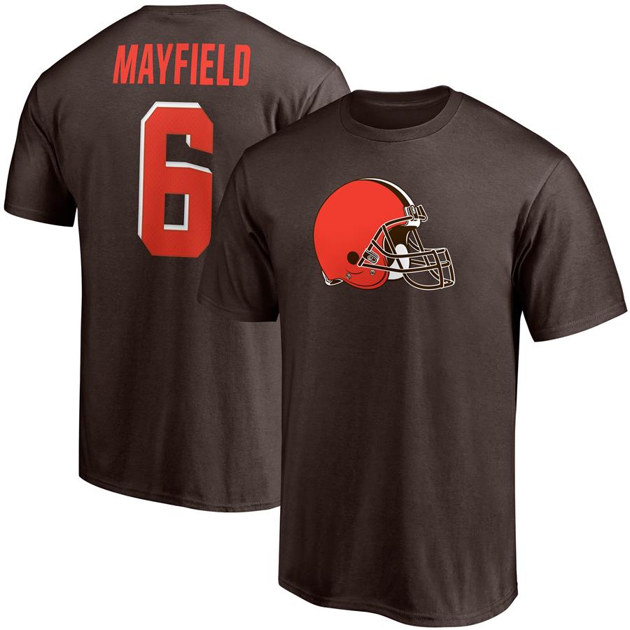 Baker Mayfield Cleveland Browns Fanatics Branded Player Icon Name & Number T-Shirt - Brown