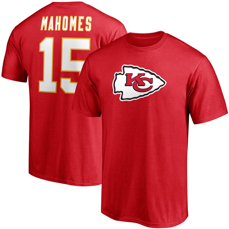 Patrick Mahomes Kansas City Chiefs Fanatics Branded Player Icon Name & Number T-Shirt - Red