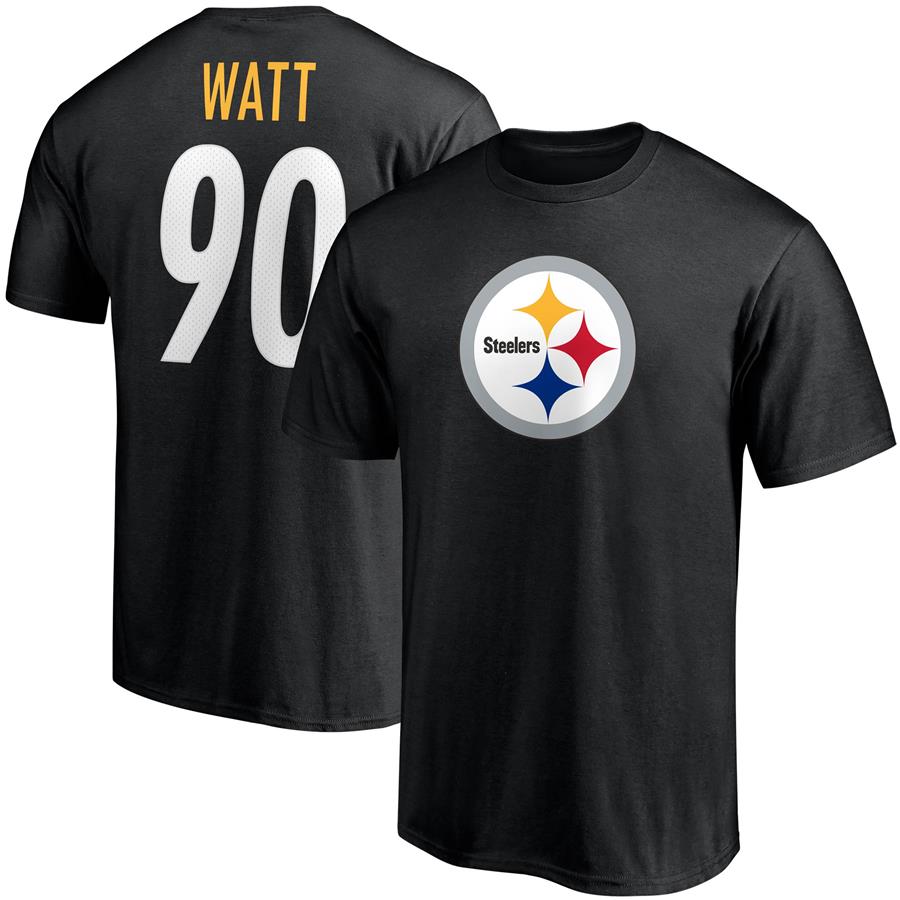 T.J. Watt Pittsburgh Steelers Fanatics Branded Player Icon Name & Number T-Shirt - Black