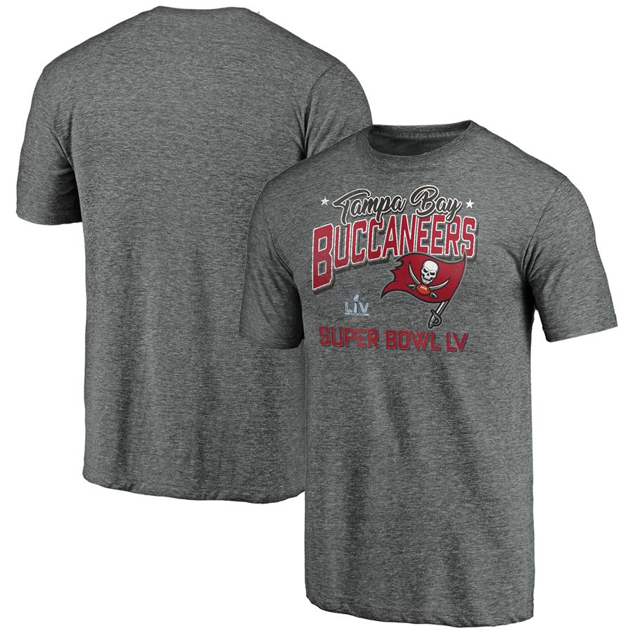 Tampa Bay Buccaneers Fanatics Branded Super Bowl LV Bound Punt Return Tri-Blend T-Shirt - Heather Gray