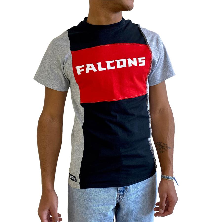 Atlanta Falcons Refried Apparel Sustainable Split T-Shirt - Heather Black