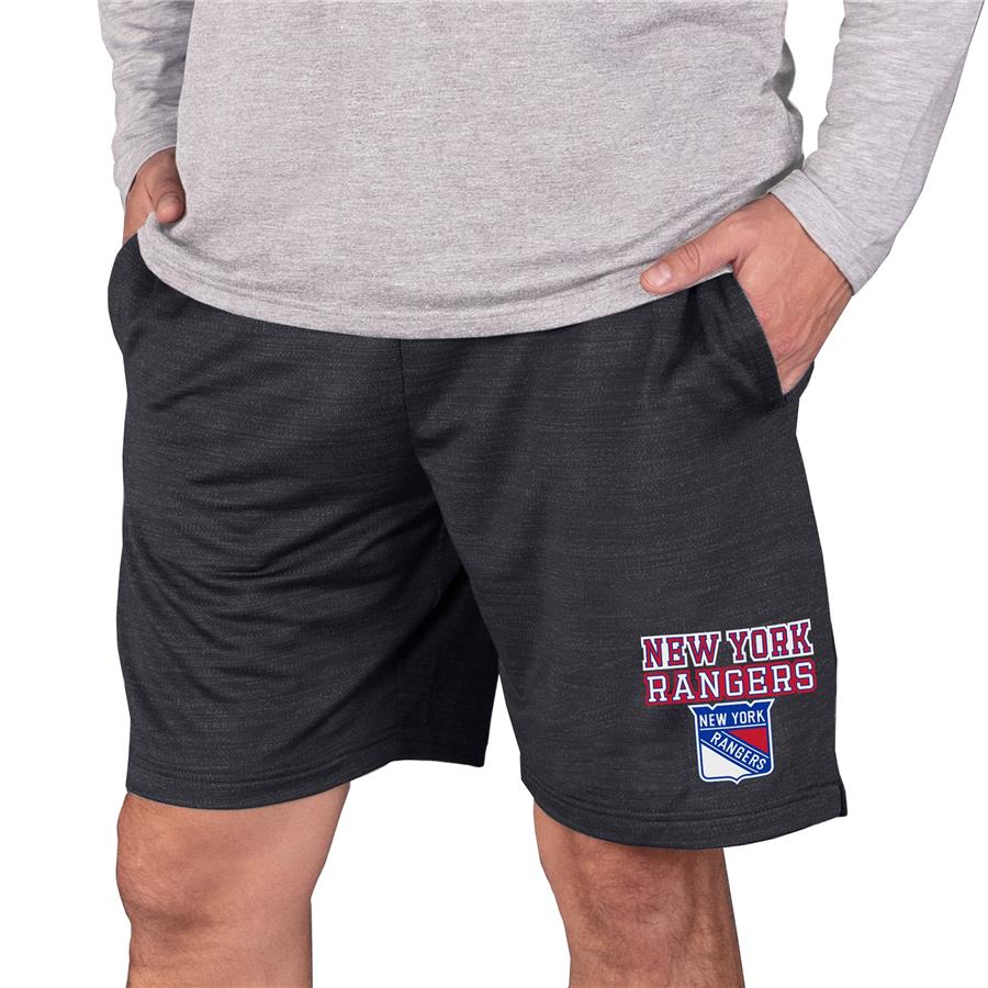 New York Rangers Concepts Sport Bullseye Knit Jam Shorts - Charcoal