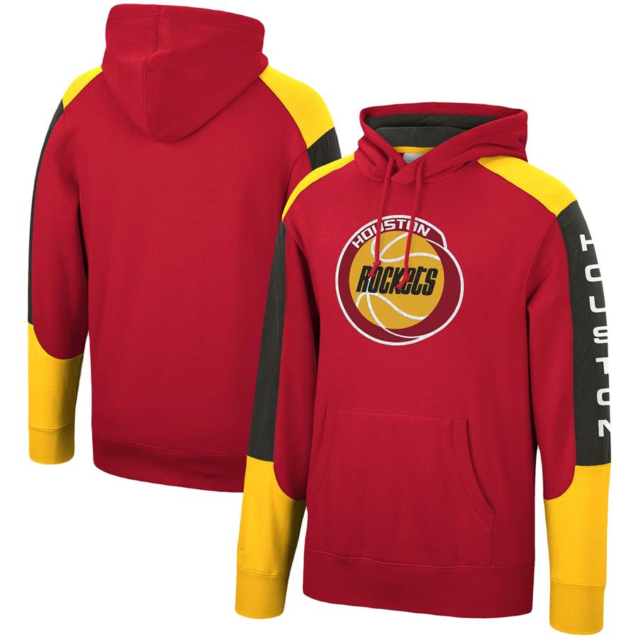 Houston Rockets Mitchell & Ness Hardwood Classics Fusion Pullover Hoodie - Red