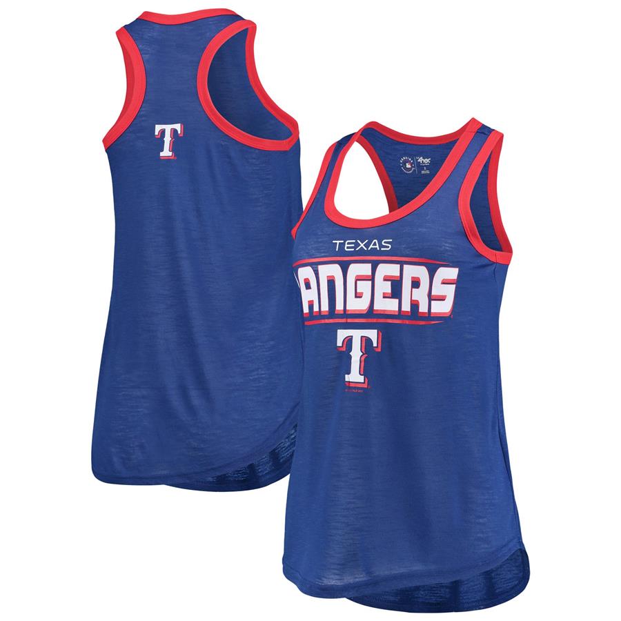 Texas Rangers G-III 4Her by Carl Banks Women's Showdown Racerback Tank Top - Royal