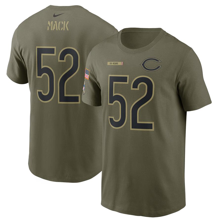 Khalil Mack Chicago Bears Nike 2021 Salute To Service Name & Number T-Shirt - Camo