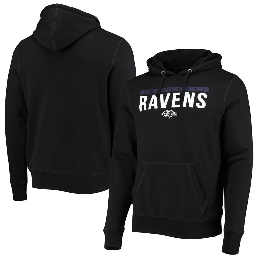 Baltimore Ravens '47 Power Luck Headline Pullover Hoodie - Black