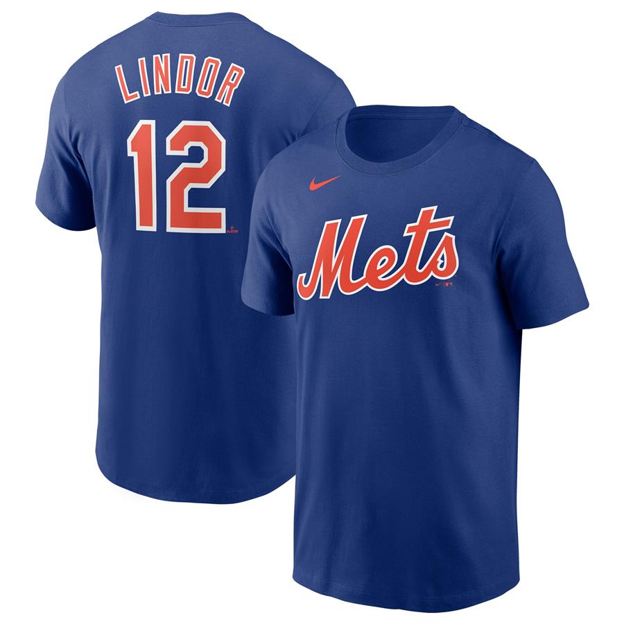 Francisco Lindor New York Mets Nike Name & Number T-Shirt - Royal