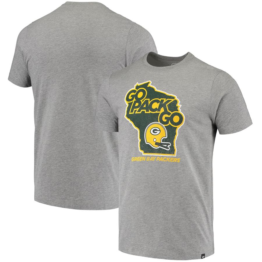 Green Bay Packers '47 Regional Club Go Pack Go T-Shirt - Heathered Gray