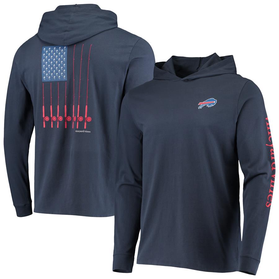 Buffalo Bills Vineyard Vines Hoodie Long Sleeve T-Shirt - Navy