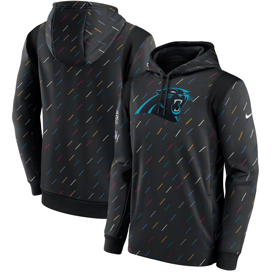 Carolina Panthers Nike 2021 NFL Crucial Catch Therma Pullover Hoodie - Charcoal