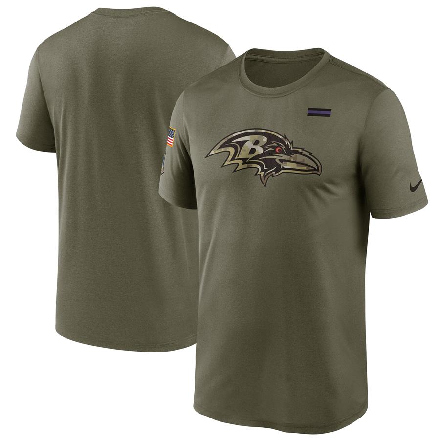 Baltimore Ravens Nike 2021 Salute To Service Legend Performance T-Shirt - Olive