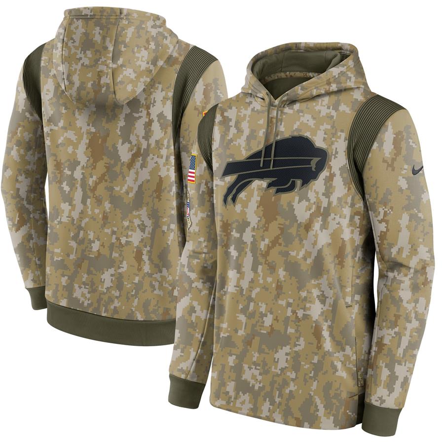 Buffalo Bills Nike 2021 Salute To Service Therma Performance Pullover Hoodie - Camo