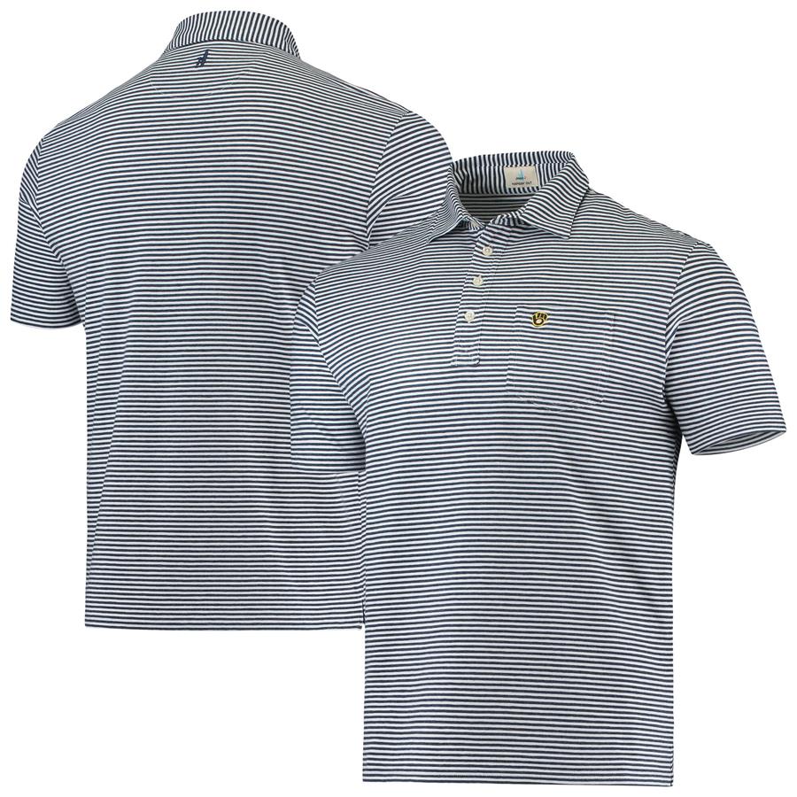 Milwaukee Brewers johnnie-O Nelly Striped Polo - Navy