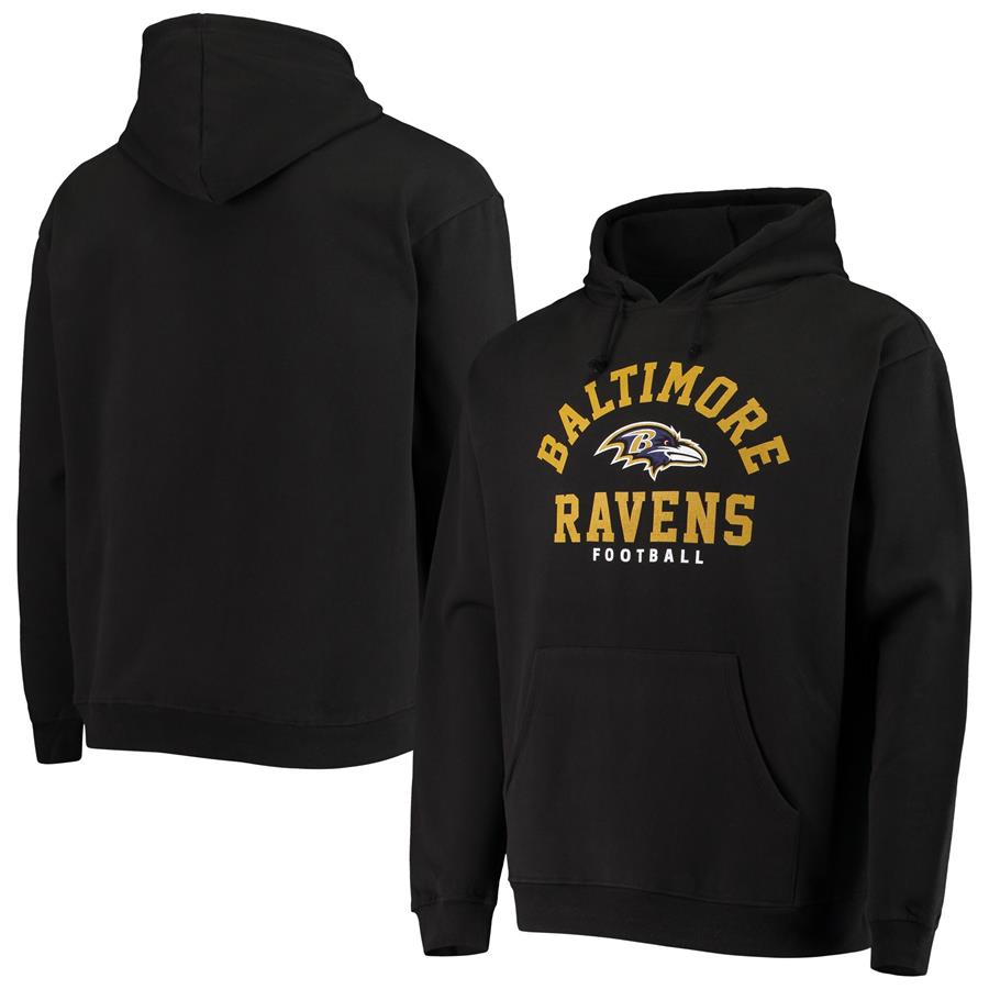 Baltimore Ravens Junk Food Lockup Arch Pullover Hoodie - Black