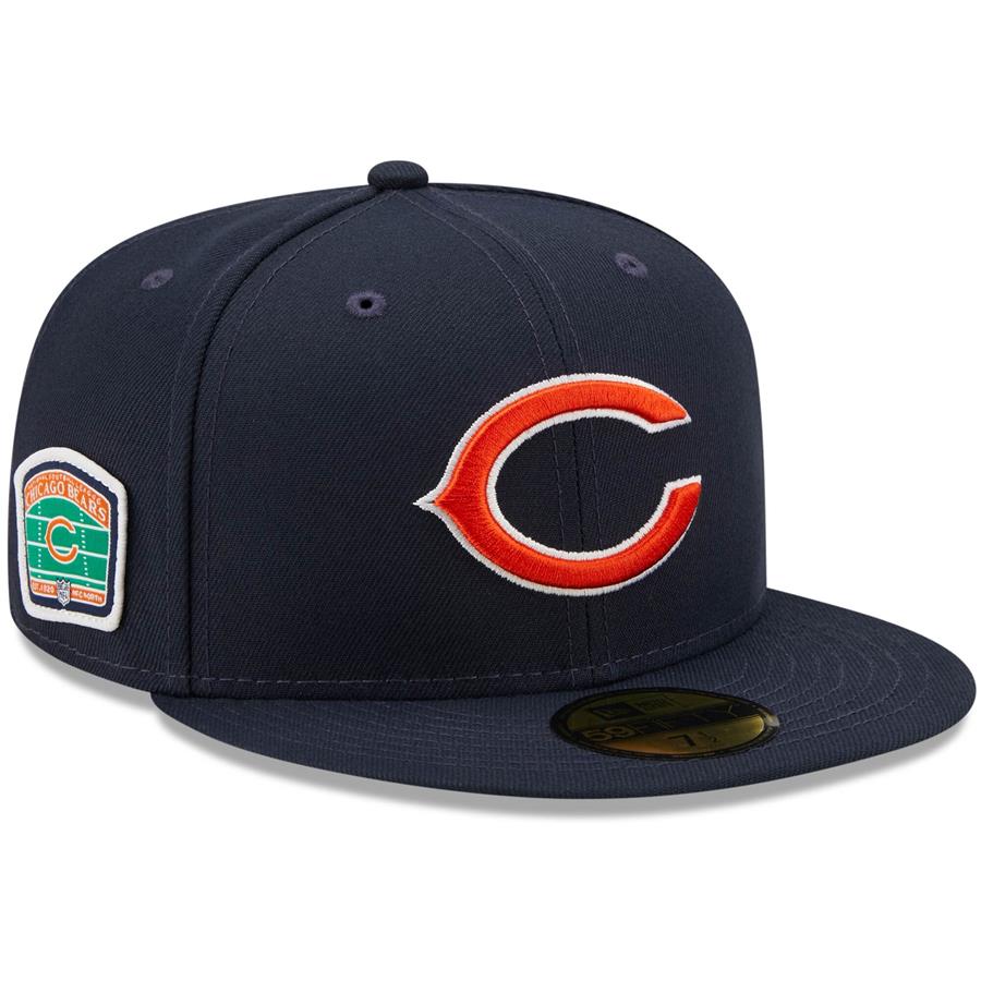 Chicago Bears New Era Field Patch 59FIFTY Fitted Hat - Navy