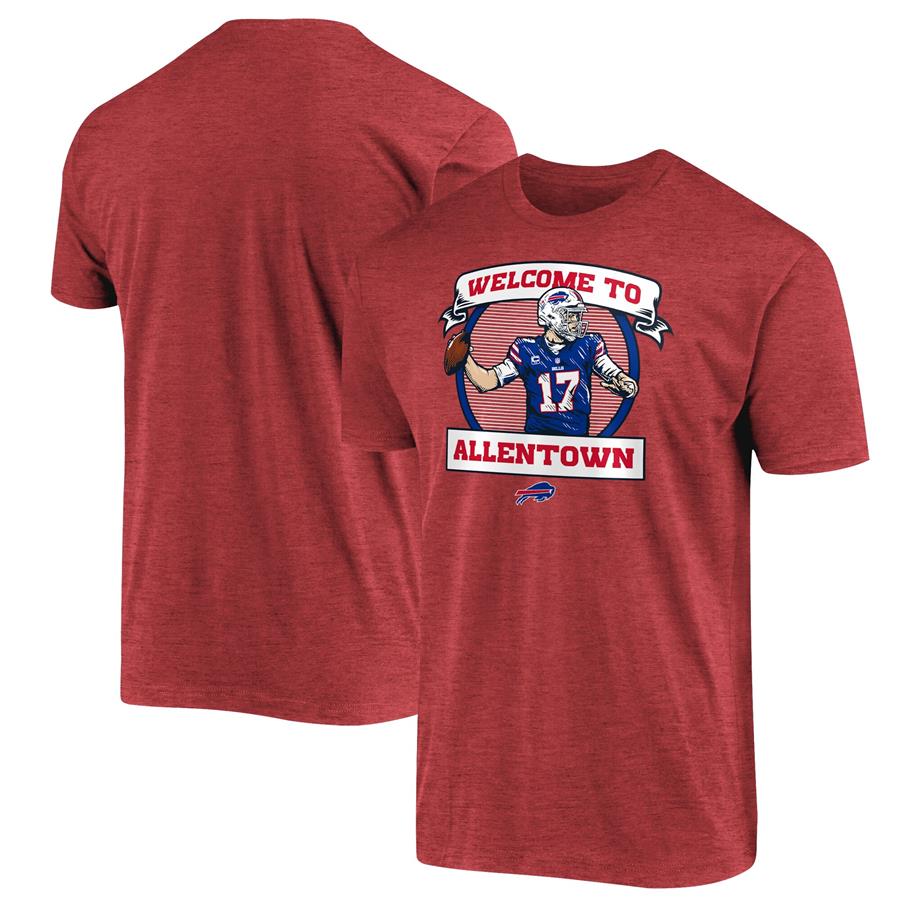 Josh Allen Buffalo Bills Welcome to Allentown T-Shirt - Red