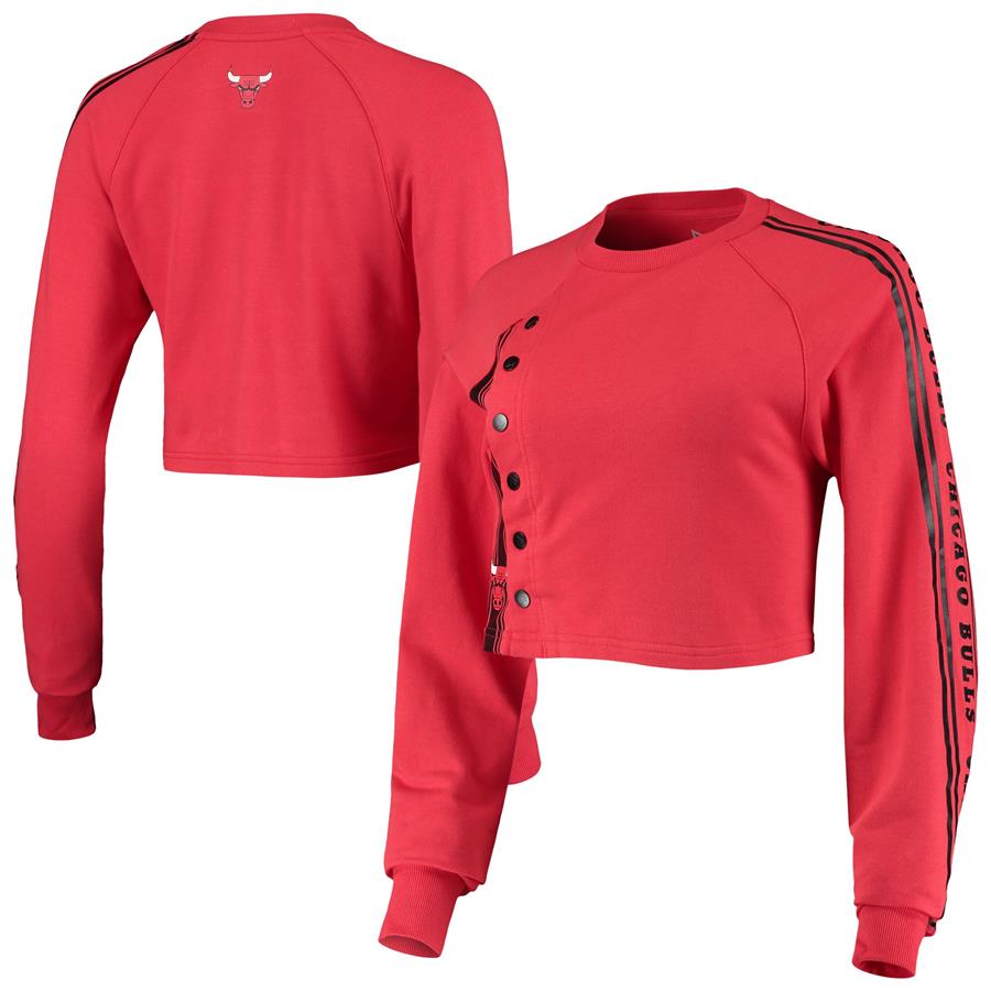 Chicago Bulls Qore Women's Cozy Team Crop Long Sleeve T-Shirt - Red