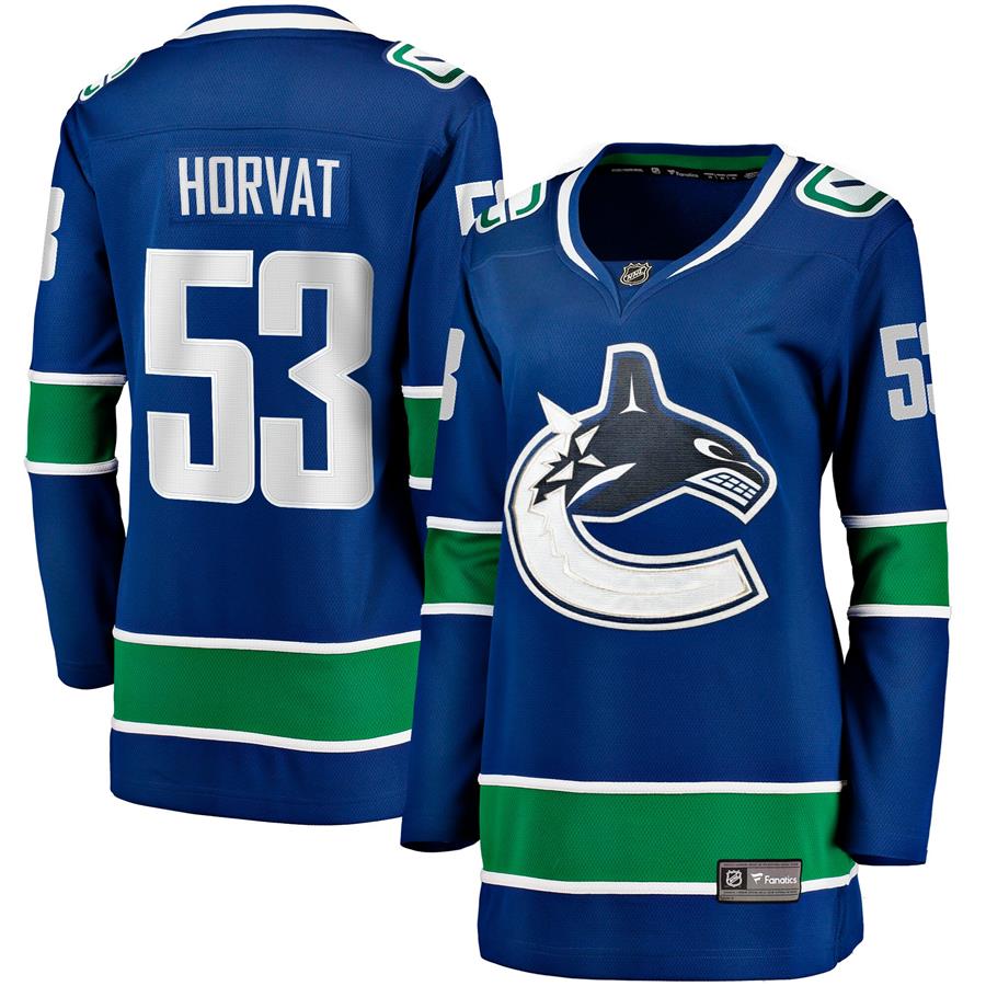 Bo Horvat Vancouver Canucks Fanatics Branded Women's Home Breakaway Jersey - Blue