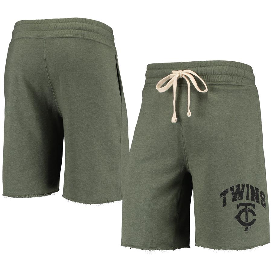 Шорты Minnesota Twins Concepts Sport Mainstream Tri-Blend (оливковый меланж)