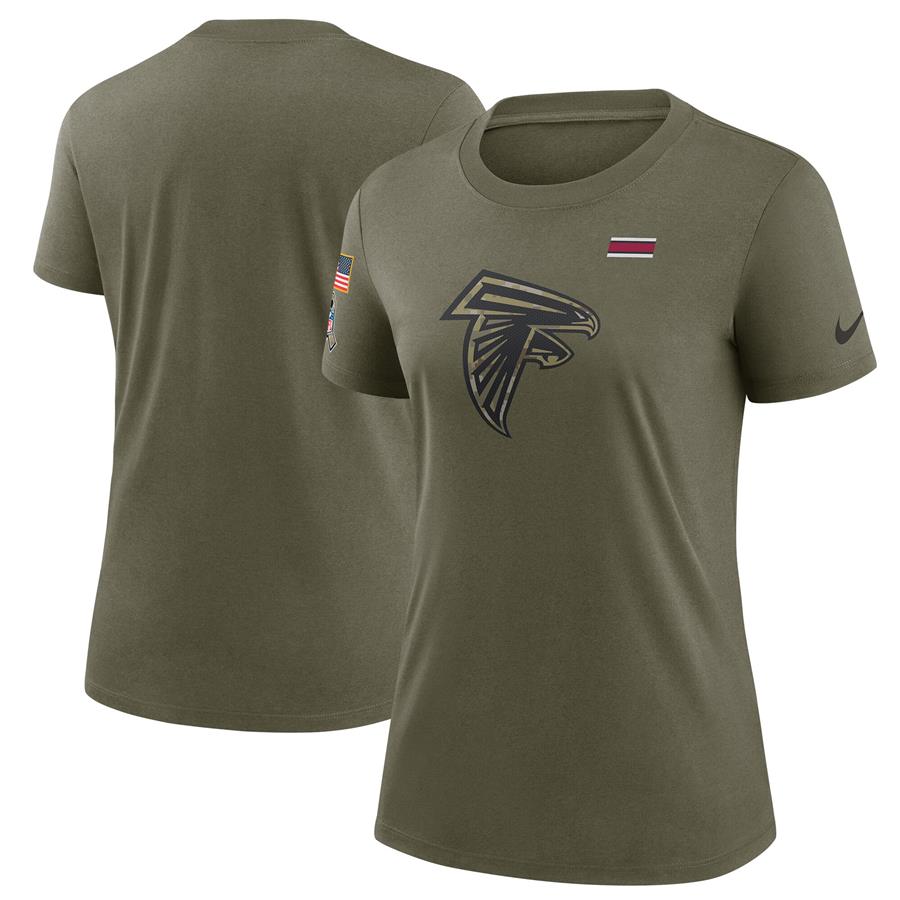 Atlanta Falcons Nike Women's 2021 Salute To Service T-Shirt - Olive