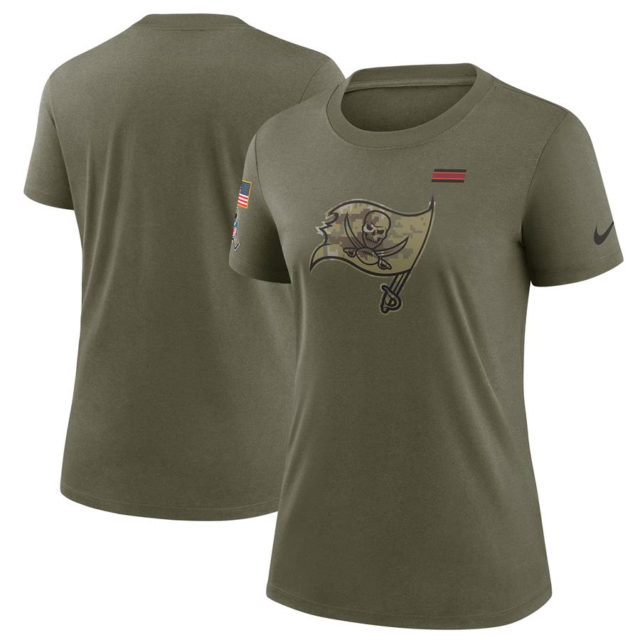 Tampa Bay Buccaneers Nike Women's 2021 Salute To Service T-Shirt - Olive