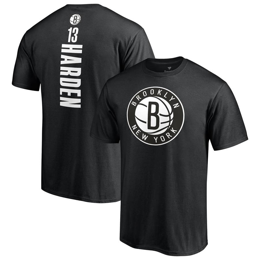 James Harden Brooklyn Nets Fanatics Branded Playmaker Name & Number T-Shirt - Black