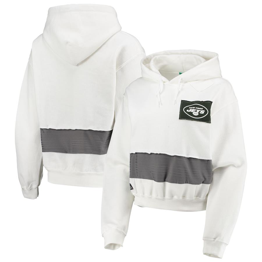 Женское худи New York Jets Refried Apparel Sustainable Crop Dolman (белый)