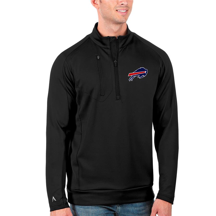 Buffalo Bills Antigua Generation Quarter-Zip Pullover Jacket - Black