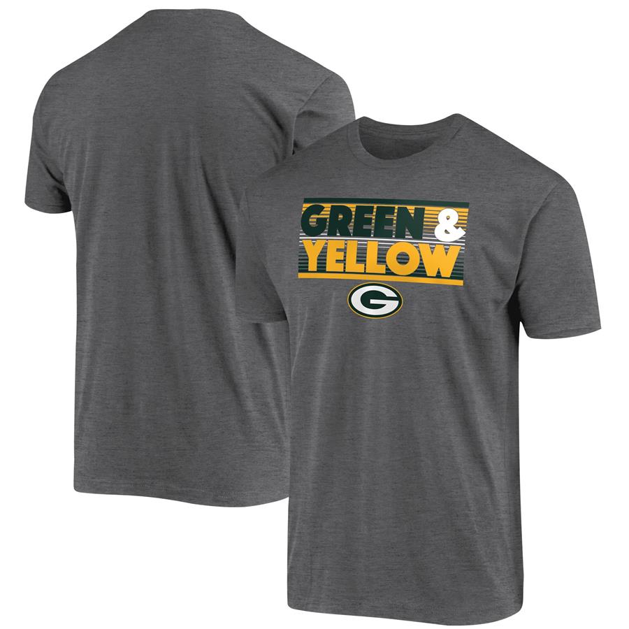 Green Bay Packers Green & Yellow T-Shirt - Gray