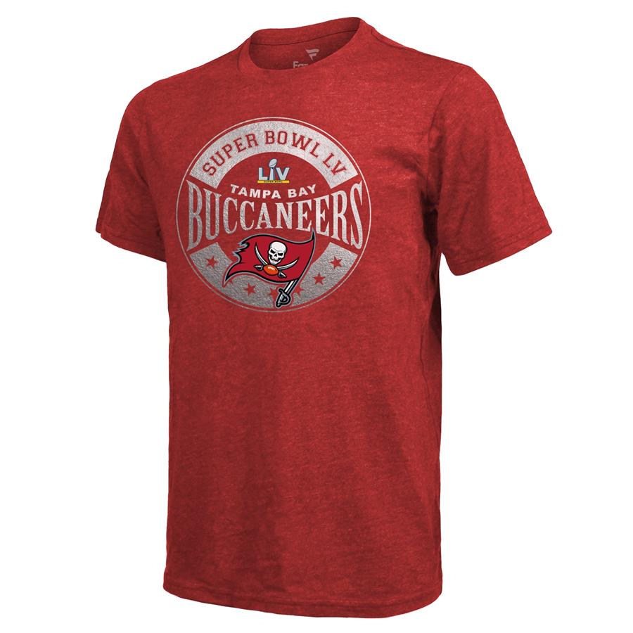 Tampa Bay Buccaneers Fanatics Branded Super Bowl LV Bound In The Zone Metallic T-Shirt - Red