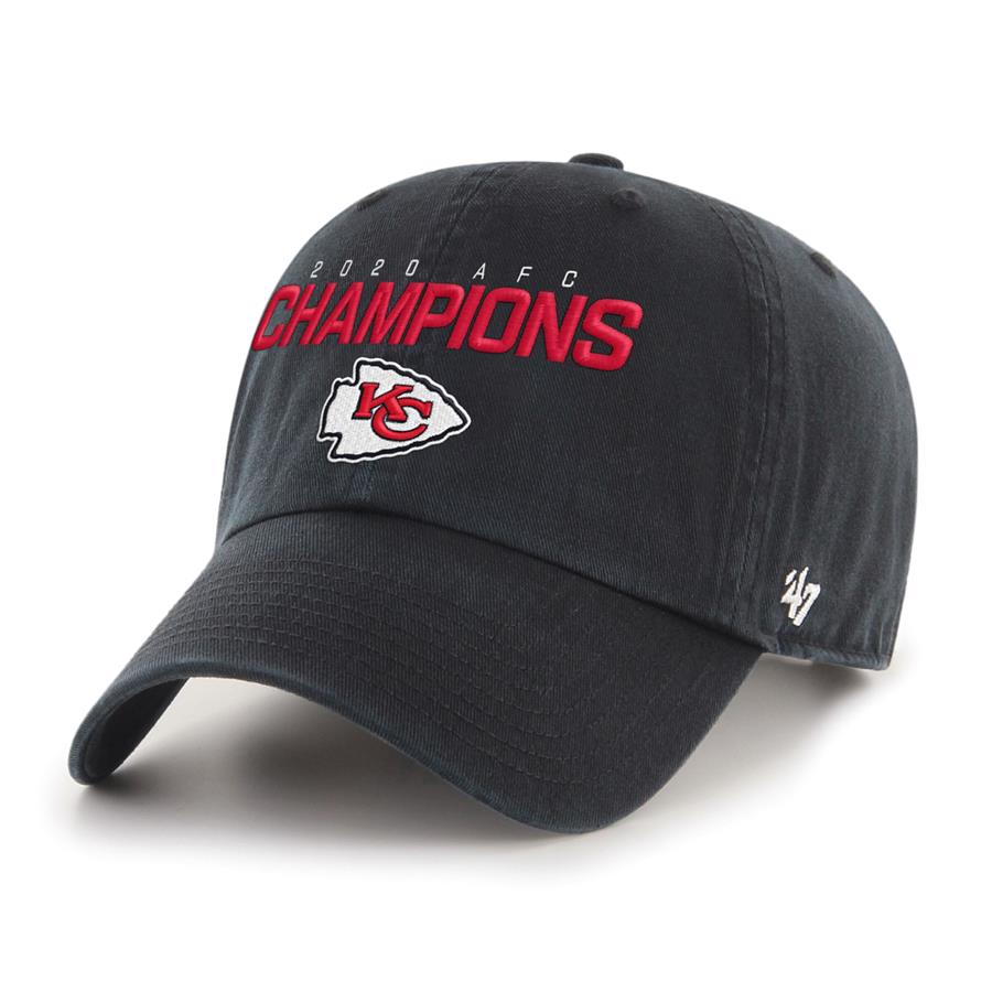 Kansas City Chiefs '47 2020 AFC Champions Clean Up Adjustable Hat - Black